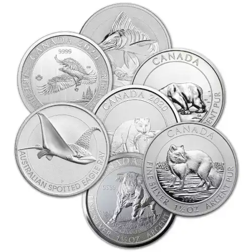 1.5 OZ SILVER SOVEREIGN MINT COINS MISC TYPE [DUPLICATE for #547214] (2)