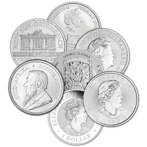 1 OZ SILVER SOVEREIGN MINT COINS MISC TYPE (2)