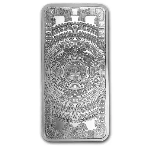 10 oz Aztec Calendar Silver Bar (3)