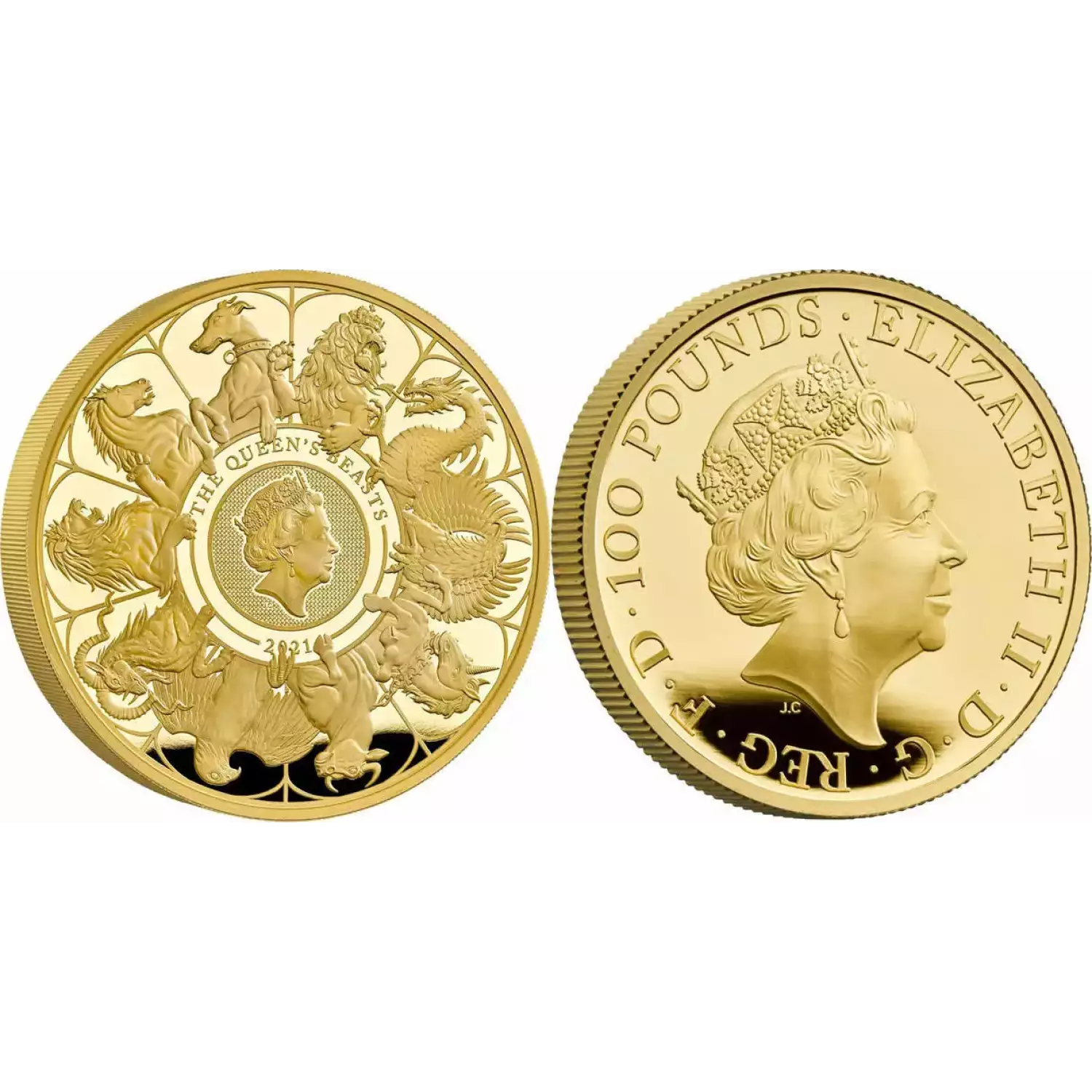 2021 Queens Beast Completer 1 oz Gold Coin - Stackers Gold Bullion, LLC