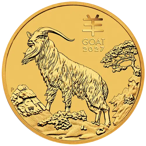 2027 1/20 oz Australian Perth Mint Gold Lunar Series III: Year of the Goat