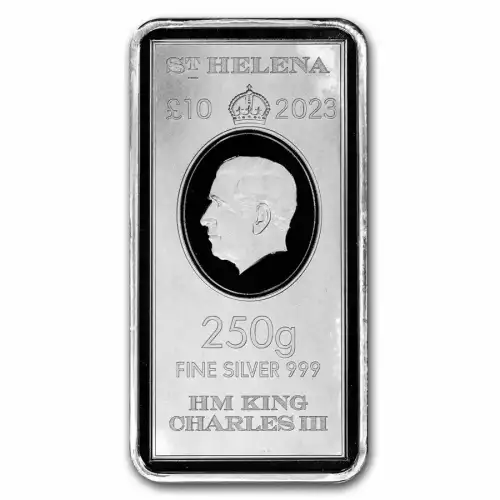 250 Gram St. Helena Rectangular Silver East India Company Coin (2)