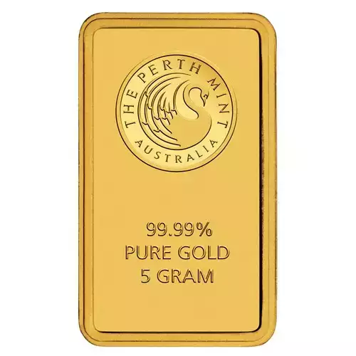 5g Australian Perth Mint gold bar - minted